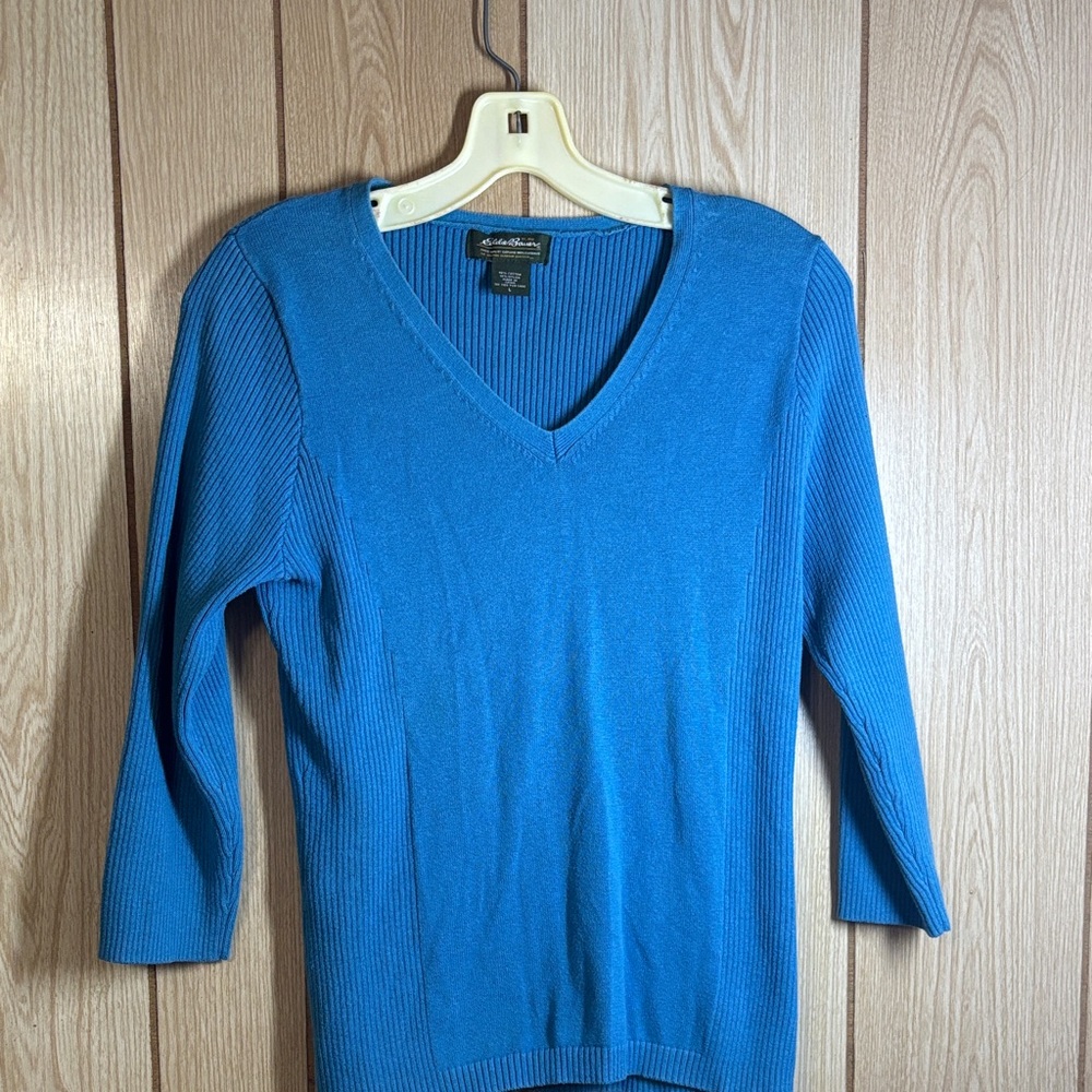 Croft & Barrow Vibrant Blue V-Neck Sweater